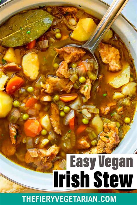 Easy Vegan Irish Stew with Guinness - The Fiery Vegetarian