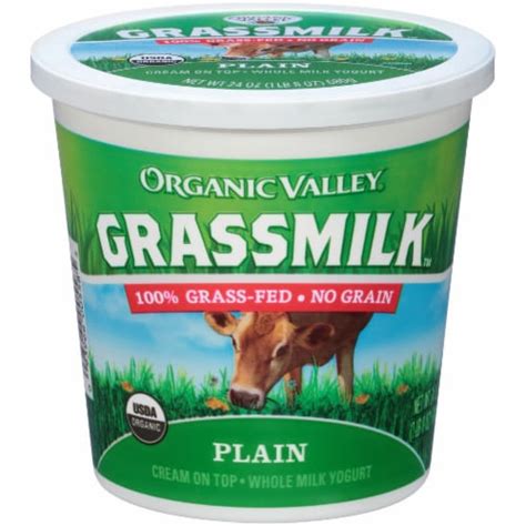 Organic Valley Grass-Fed Plain Whole Milk Yogurt, 24 oz - Kroger