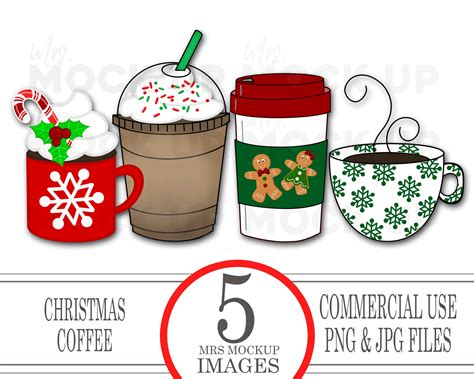 Christmas Coffee Clipart, PNG, Transparent Background, Coffee Clipart ...