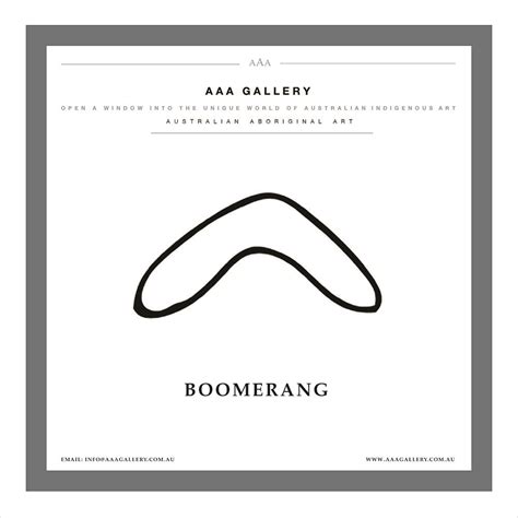 AUSTRALIAN ABORIGINAL ART SYMBOL "BOOMERANG" Boomerangs are throwing sticks which come in a wide ...