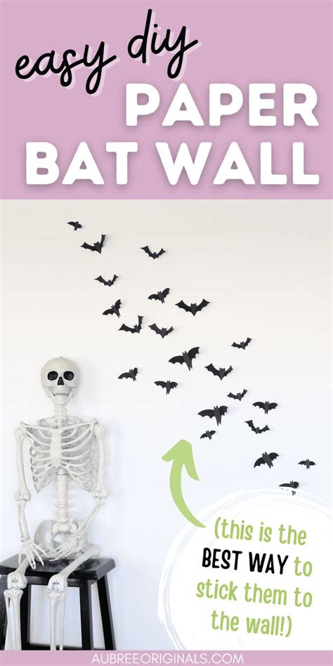 DIY Paper Bats: Easy Spooky Halloween Wall Decor | Paper bat, Halloween ...