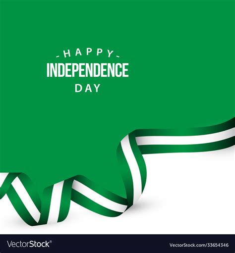 Happy nigeria independence day template design Vector Image