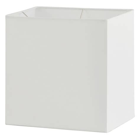 White Square Accent Lamp Shade, 10"