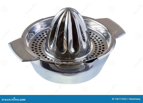 Isolated Metallic Juice Squeezer Stock Image - Image of utensil, shine: 136717653