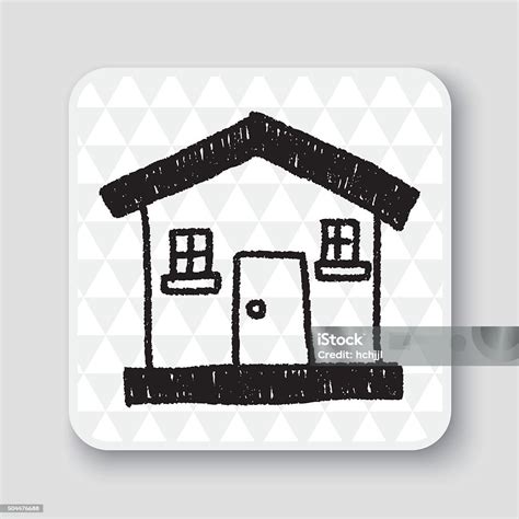 House Doodle Drawing Stock Illustration - Download Image Now - Backgrounds, Business, Business ...