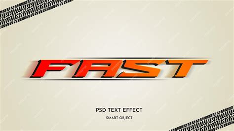 Premium PSD | Editable fast text effect minimal font style