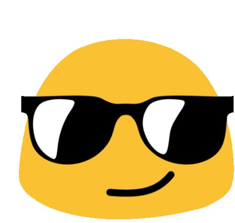 Cool Emoji With Sunglasses Sticker - Long Livethe Blob Sunglasses Smirk - Discover & Share GIFs