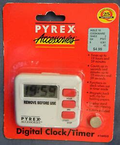 Pyrex Digital Clock Amp Timer Magnetic Back Great in The Kitchen New | eBay