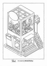 Arcade Coloring Pages sketch template