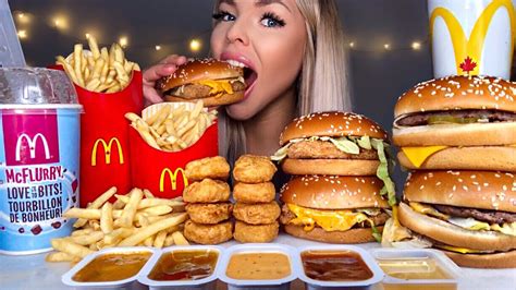 ASMR MOST POPULAR FOOD AT MCDONALDS BIG MAC, OREO MCFLURRY, NUGGETS ...