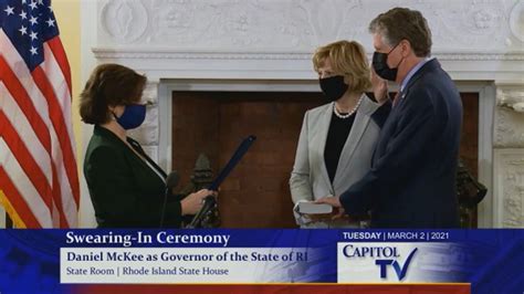 Pictures of Governor Dan McKee sworn in as the 76th Governor of Rhode ...