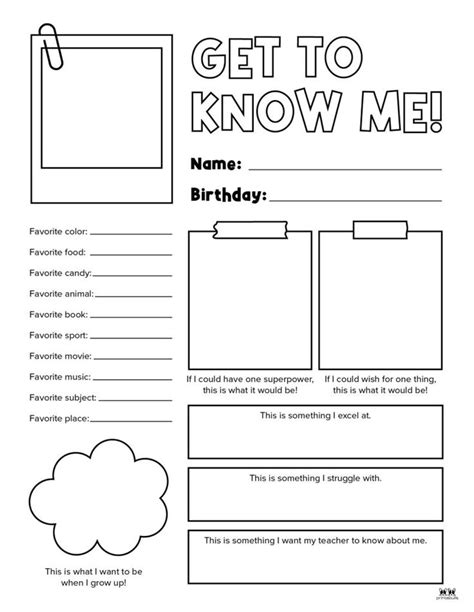 Printable All About Me Worksheet-Page 23 | All about me worksheet, All about me printable, Get ...