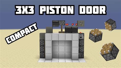 How to Make a 3x3 Piston Door (EASY) Minecraft 1.18+ - YouTube