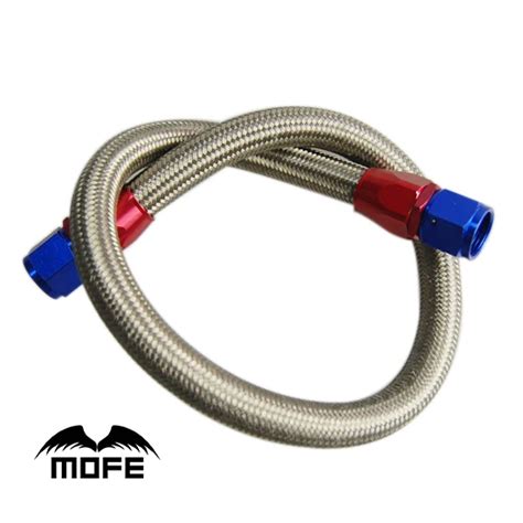 HIGH QUALITY Length: 100CM Dia: 10mm Braided Stainless Steel Oil Cooler Hose Pipe Line on ...