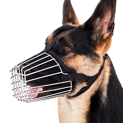 Dog Muzzle for Pitbulls, Basket Muzzle for Large Dogs, German Shepherd Muzzle for Rottweiler ...