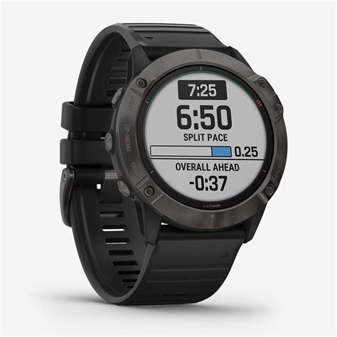 Garmin Fenix 6X Pro Solar - Titanium Carbon Grey Dlc With Black Band ...