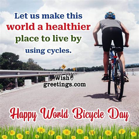 World Bicycle Day Messages And Quotes - Wish Greetings