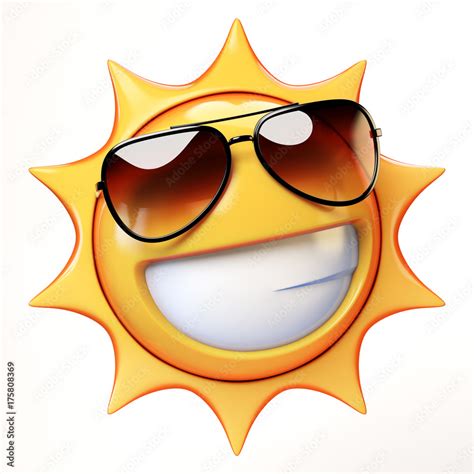 Cartoon Sun Emoji Isolated On White Background, Sunshine, 58% OFF