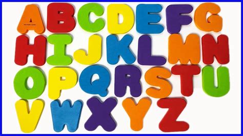 ABC SONG Alphabets using FOAM LETTERS - YouTube