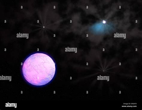 Far-out planets in a space Stock Photo - Alamy