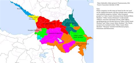 Map of ethnic groups in Transcaucasia according to... - Maps on the Web