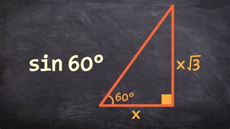 How to evaluate for sine of 60 degrees using special right triangles - YouTube