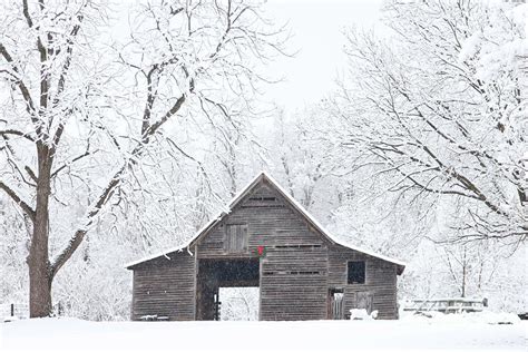 Snowy Christmas Barn Photograph by Benanne Stiens