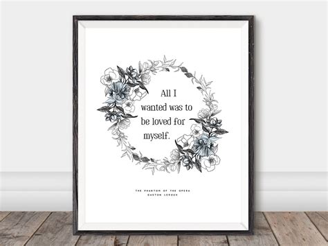 Phantom of the Opera Book Quote Print Literature Wall Art - Etsy