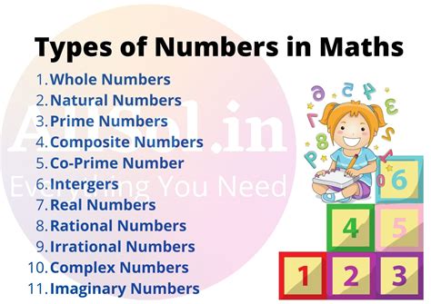 Types of Numbers in Maths