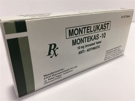 Montelukast Tablets, 3x10 Tablets, For Clinical, Rs 10 /tablet | ID: 11100041273