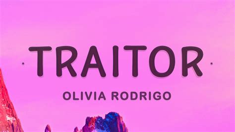 Olivia Rodrigo Traitor Lyrics In English 2021 | Qzlyrics