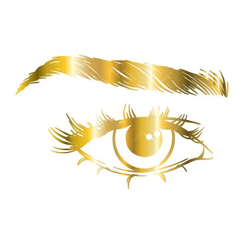 Premium Vector | Eyelash extension logo Makeup with gold glitter Vector illustration