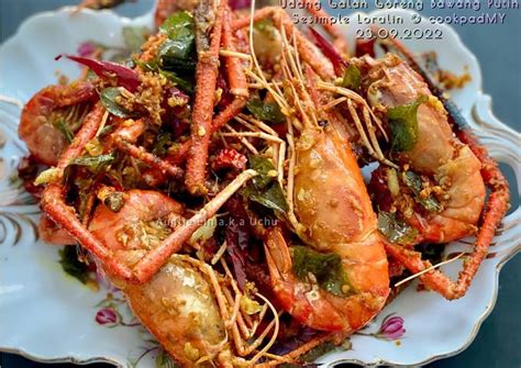 Resipi Udang Galah Goreng Bawang Putih oleh Sesimple Loralin - Cookpad