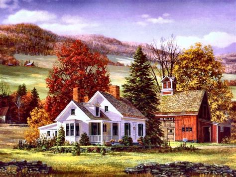 October Song ~ Fred Swan | Cottage art, Swans art, Farm paintings