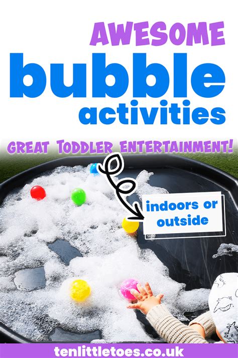 Bubble activities for babies and toddlers that can be used indoors or ...