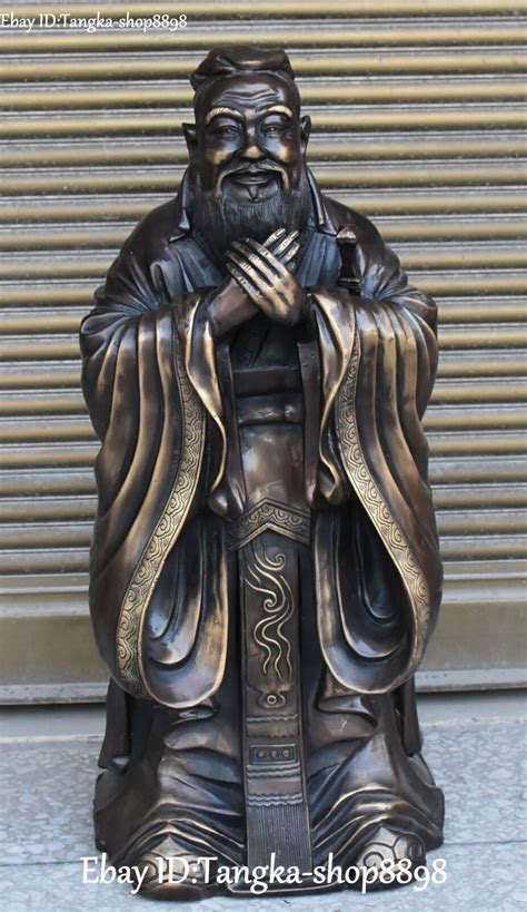 21" Pure Bronze Ancient Kongzi Kong Zi Kong Fuzi Confucius Confucian Statue – Gasthaus zum Harbach