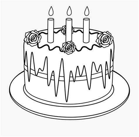 Cake clipart black and white, Cake black and white Transparent FREE for ...