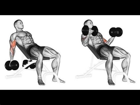 CURL DE BICEPS EN BANCO INCLINADO (RUTINA DE BICEPS) - YouTube