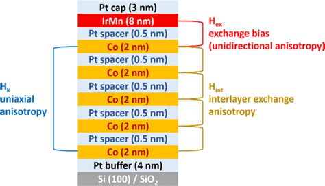 Schematic representation of magnetic anisotropies within the sample ...