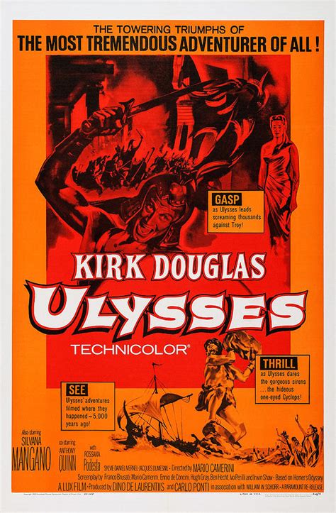 Ulysses, Kirk Douglas On Poster Art Photograph by Everett - Fine Art America