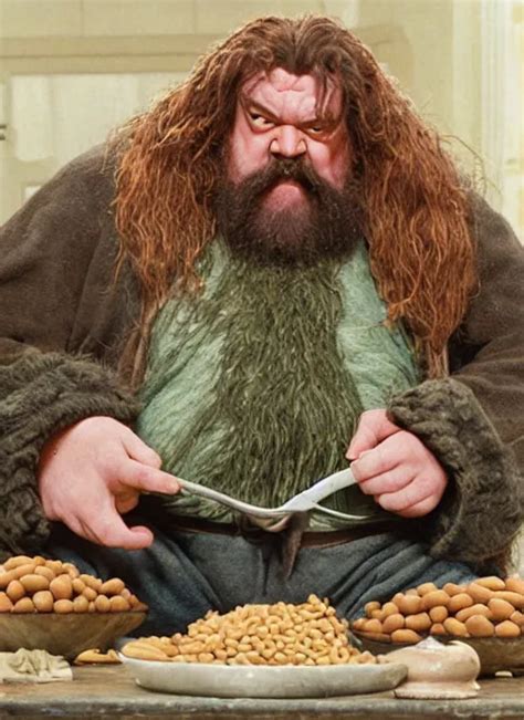 PS1 Hagrid messily eating beans | Stable Diffusion | OpenArt