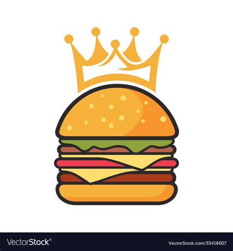 Burger king logo icon Royalty Free Vector Image