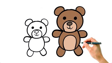 How to draw a teddy bear 🧸 step by step | Small Artists - YouTube