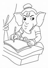 Ganesh Coloring Pages For Kids sketch template