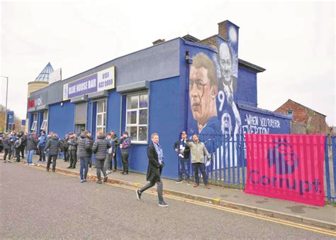 Everton fans protest 10-point deduction march - TheDailyGuardian