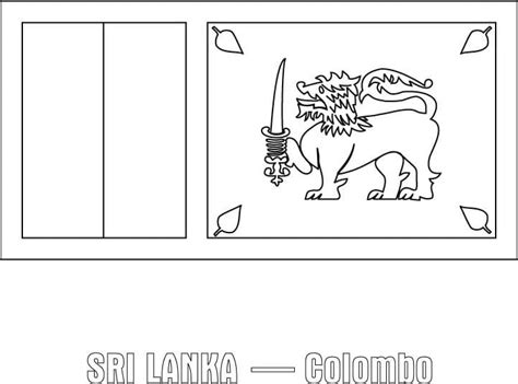 Sri Lanka Flag coloring page - Download, Print or Color Online for Free