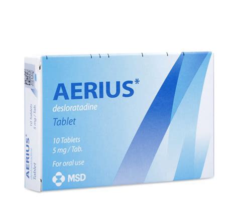 Aerius-5mg (Desloratadin) Hộp 1 vỉ x 10 viên