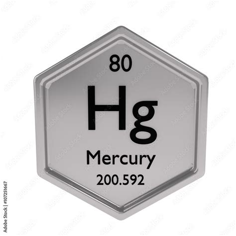 Mercury symbol / Periodic table element Stock Illustration | Adobe Stock