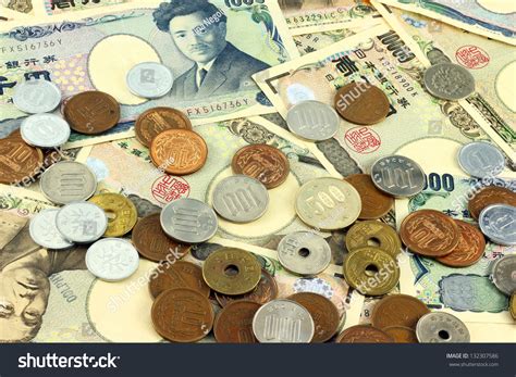 Japanese Yen Bills Coins Stock Photo (Edit Now) 132307586