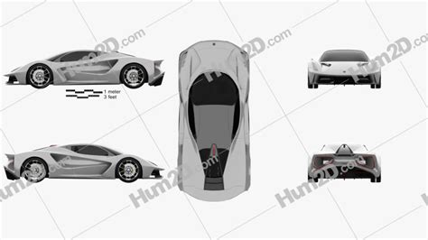 Lotus Evija 2020 Blueprint in PNG - Download Vehicles Clip Art Images